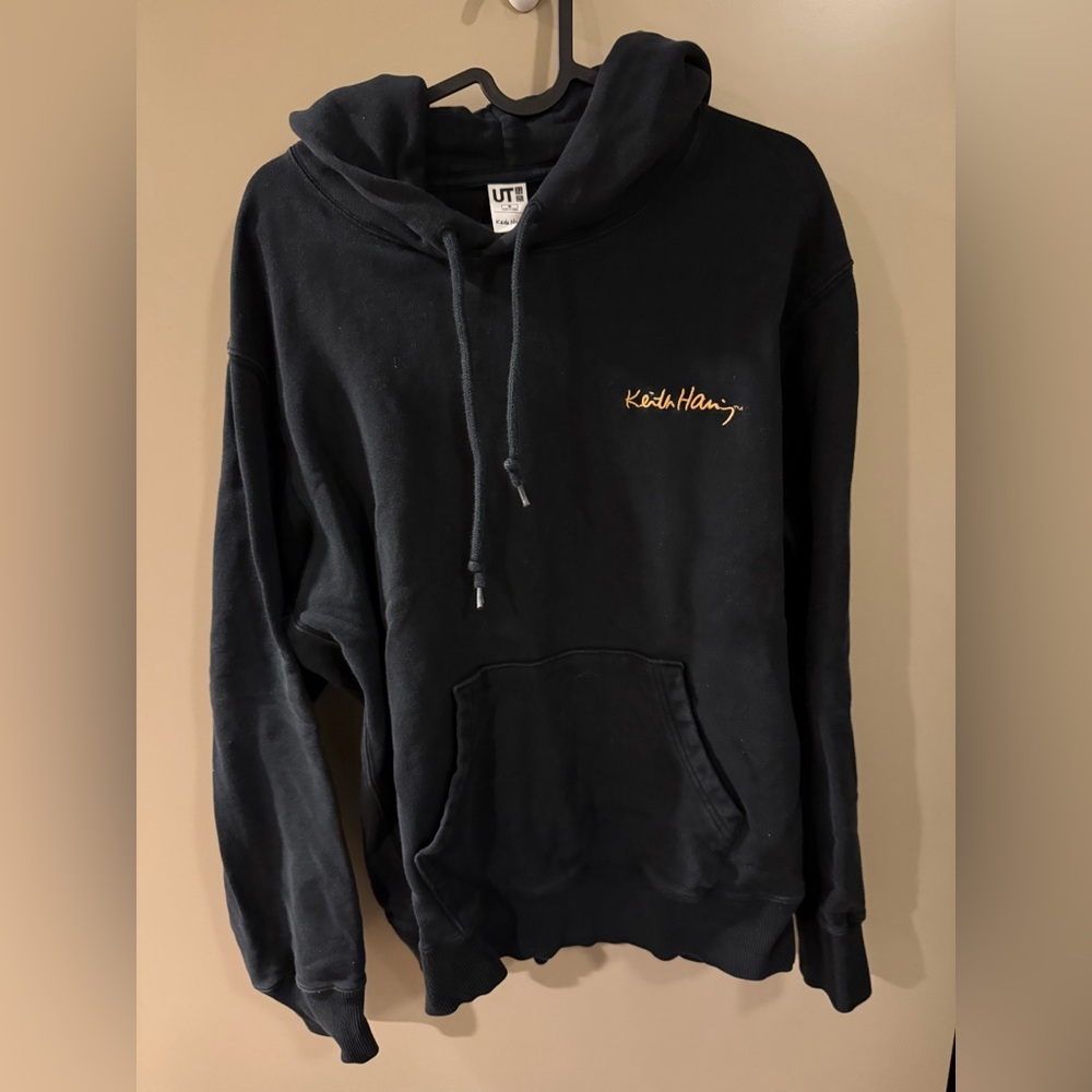 Uniqlo UT Keith Harding Graphic Tokyo Hoodie Medium Black